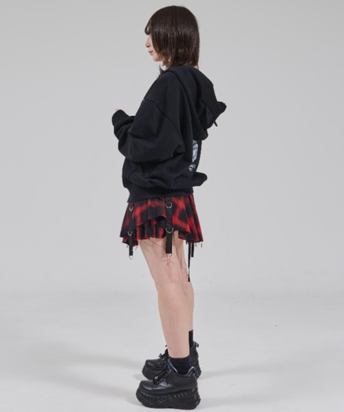 OY(オーワイ)の「『OY/オーワイ』FADED DOLLY MASK HOODIE ZIP UP/オードリーマスク ジップアップパーカー(パーカー・レディース・グレー/ブラック・L/M)」の16枚目の写真