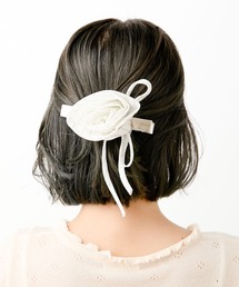 Casselini | Casselini(キャセリーニ)ストライプローズクリップ(バレッタ/ヘアクリップ)