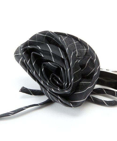 Casselini（キャセリーニ）の「Casselini(キャセリーニ)ストライプローズクリップ（バレッタ/ヘアクリップ・レディース・ホワイト/ブラック/ブルー・FREE）」の11枚目の写真