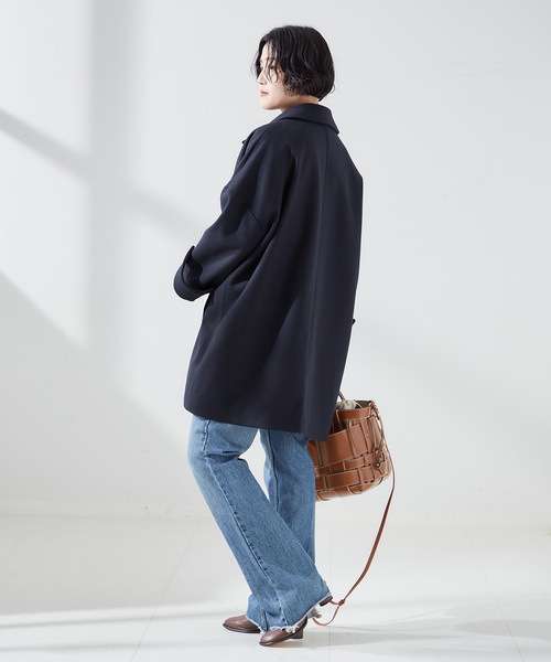 Mackintosh（マッキントッシュ）の「《追加》《別注》【MACKINTOSH】NEW HUMBIE DOUBLE MB EX：コート（ステンカラーコート・レディース・ネイビー/ブラック/ブラウン・4/6/8/10）」の10枚目の写真