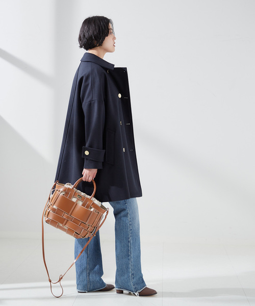 Mackintosh（マッキントッシュ）の「《追加》《別注》【MACKINTOSH】NEW HUMBIE DOUBLE MB EX：コート（ステンカラーコート・レディース・ネイビー/ブラック/ブラウン・4/6/8/10）」の11枚目の写真