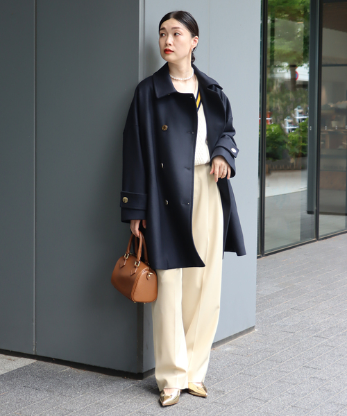 Mackintosh（マッキントッシュ）の「《追加》《別注》【MACKINTOSH】NEW HUMBIE DOUBLE MB EX：コート（ステンカラーコート・レディース・ネイビー/ブラック/ブラウン・4/6/8/10）」の15枚目の写真