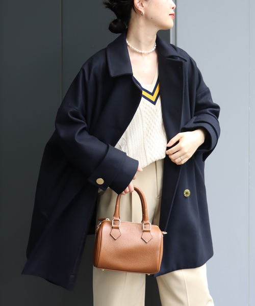 Mackintosh（マッキントッシュ）の「《追加》《別注》【MACKINTOSH】NEW HUMBIE DOUBLE MB EX：コート（ステンカラーコート・レディース・ネイビー/ブラック/ブラウン・4/6/8/10）」の16枚目の写真