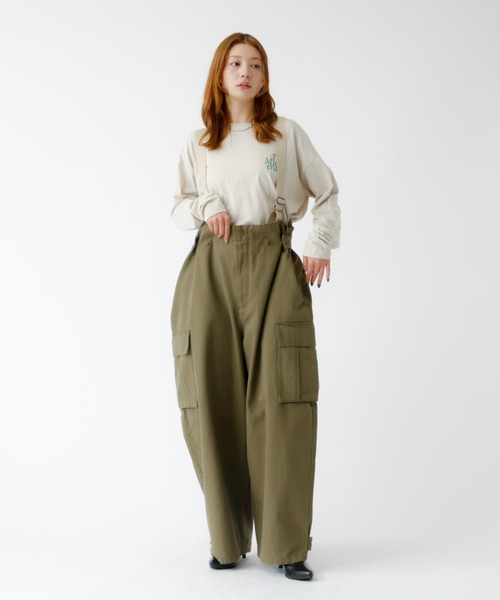 Johnbull(ジョンブル)の「【JOHNBULL/ジョンブル】MIL サロペット/サロペット/オーバーサイズ【WEB限定】(サロペット/オーバーオール・レディース・カーキ/ブラック・フリー)」の16枚目の写真