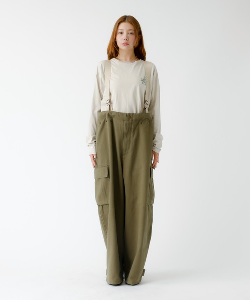 Johnbull(ジョンブル)の「【JOHNBULL/ジョンブル】MIL サロペット/サロペット/オーバーサイズ【WEB限定】(サロペット/オーバーオール・レディース・カーキ/ブラック・フリー)」の20枚目の写真