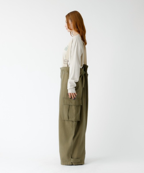Johnbull(ジョンブル)の「【JOHNBULL/ジョンブル】MIL サロペット/サロペット/オーバーサイズ【WEB限定】(サロペット/オーバーオール・レディース・カーキ/ブラック・フリー)」の21枚目の写真