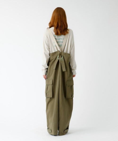 Johnbull(ジョンブル)の「【JOHNBULL/ジョンブル】MIL サロペット/サロペット/オーバーサイズ【WEB限定】(サロペット/オーバーオール・レディース・カーキ/ブラック・フリー)」の22枚目の写真