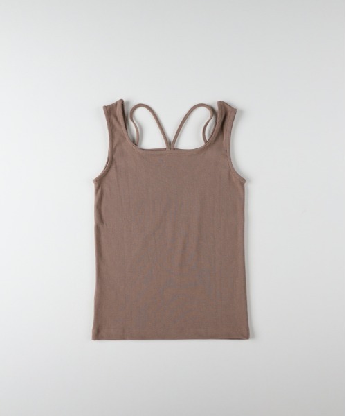 Right-on（ライトオン）の「【HONEYSUCKLE ROSE】２ＷＡＹクロスタンクトップ（タンクトップ・レディース・オフホワイト/ブラウン/ブラック・S/L/M）」の10枚目の写真