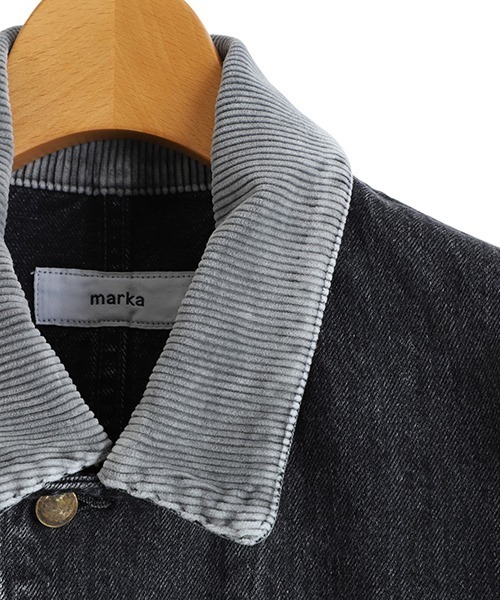 marka（マーカ）の「marka / マーカ：COVERALL JACKET -ORGANIC COTTON 13.5oz SELVEDGE DENIM-：M25C02BL11C[COR]（カバーオール・メンズ・ブラック系その他・2(M)/1(S)）」の3枚目の写真