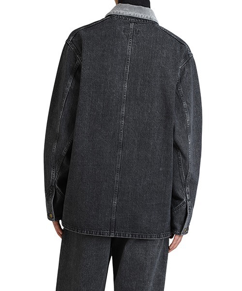 marka（マーカ）の「marka / マーカ：COVERALL JACKET -ORGANIC COTTON 13.5oz SELVEDGE DENIM-：M25C02BL11C[COR]（カバーオール・メンズ・ブラック系その他・2(M)/1(S)）」の12枚目の写真