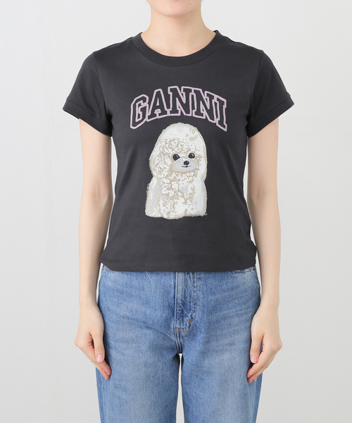 U by SPICK&SPAN(ユーバイスピックアンドスパン)の「GANNI/ガニー Basic Cotton Jersey Peony Baby Fit(Tシャツ/カットソー・レディース・ブラック系その他/ライトグリーン・SMALL)」の17枚目の写真