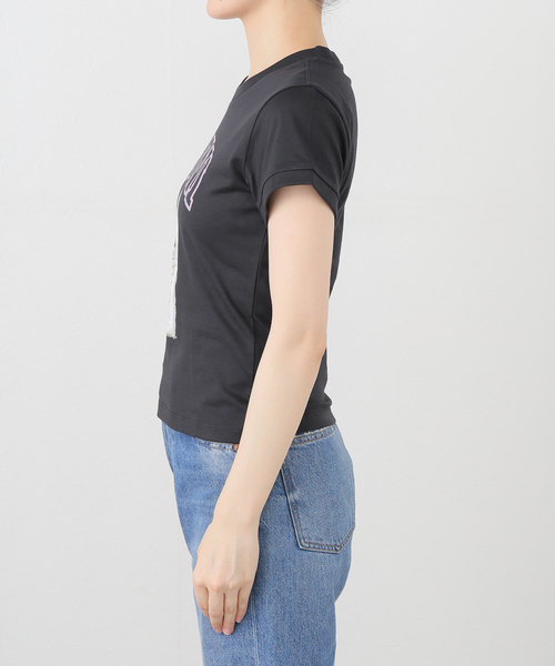 U by SPICK&SPAN(ユーバイスピックアンドスパン)の「GANNI/ガニー Basic Cotton Jersey Peony Baby Fit(Tシャツ/カットソー・レディース・ブラック系その他/ライトグリーン・SMALL)」の18枚目の写真