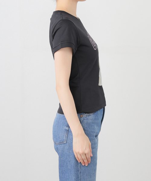 U by SPICK&SPAN(ユーバイスピックアンドスパン)の「GANNI/ガニー Basic Cotton Jersey Peony Baby Fit(Tシャツ/カットソー・レディース・ブラック系その他/ライトグリーン・SMALL)」の20枚目の写真