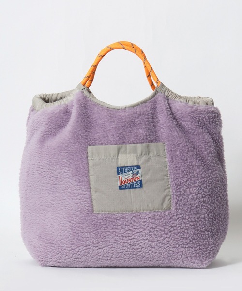 HOUSTON(ヒューストン)の「HOUSTON(ヒューストン)BOA NYLON MARKET BAG/リバーシブル ボア×ナイロンマーケットバッグ(トートバッグ・レディース・ネイビー/グレー/グリーン/マルーン/オリーブ・FREE)」の10枚目の写真