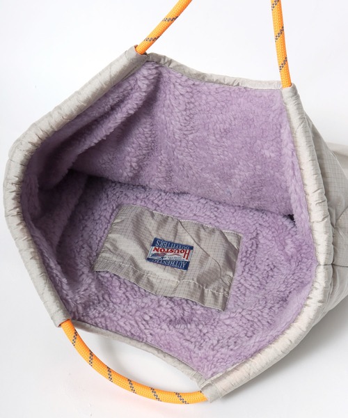 HOUSTON(ヒューストン)の「HOUSTON(ヒューストン)BOA NYLON MARKET BAG/リバーシブル ボア×ナイロンマーケットバッグ(トートバッグ・レディース・ネイビー/グレー/グリーン/マルーン/オリーブ・FREE)」の12枚目の写真