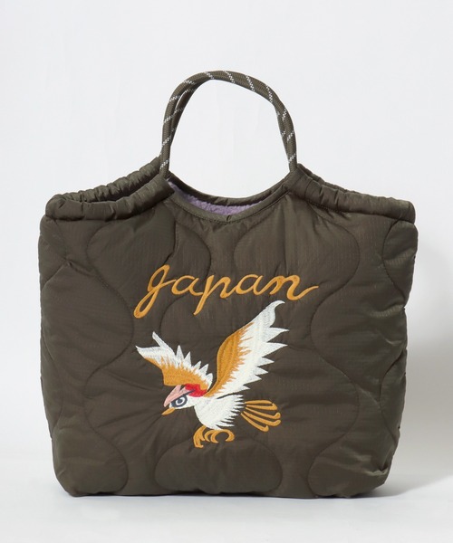 HOUSTON(ヒューストン)の「HOUSTON(ヒューストン)BOA NYLON MARKET BAG/リバーシブル ボア×ナイロンマーケットバッグ(トートバッグ・レディース・ネイビー/グレー/グリーン/マルーン/オリーブ・FREE)」の14枚目の写真