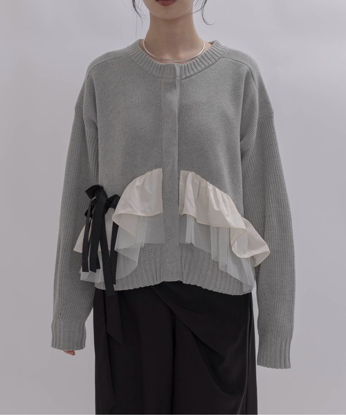 ランダムリボンフリルニットカーデ Eimee Law│Eimee Law & LHELBIE