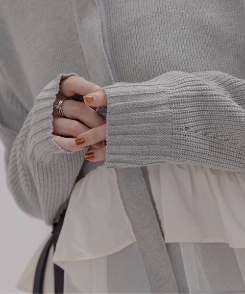 ランダムリボンフリルニットカーデ Eimee Law│Eimee Law & LHELBIE