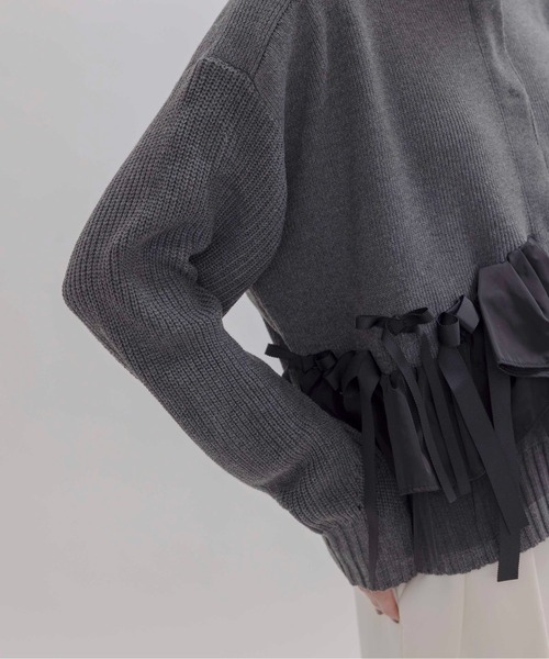 セール】ランダムリボンフリルニットカーデ（カーディガン/ボレロ