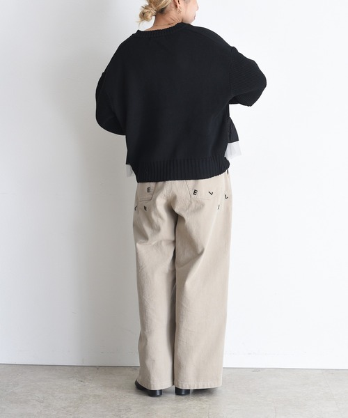 Eimee Law(エイミーロウ)の「ランダムリボンフリルニットカーデ(カーディガン/ボレロ・レディース・グレー/チャコールグレー/ブラック・FREE)」の9枚目の写真