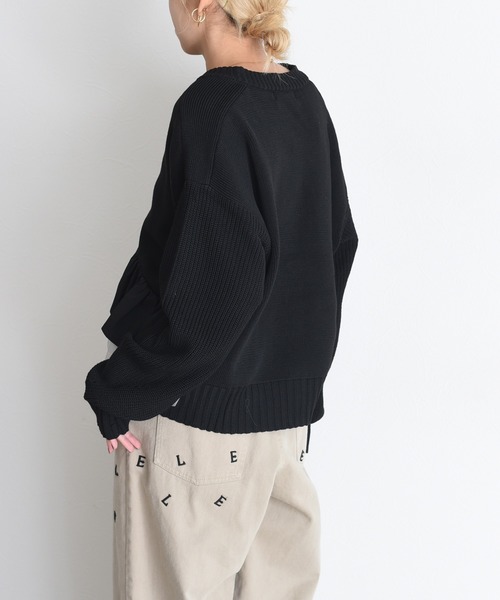 セール】ランダムリボンフリルニットカーデ（カーディガン/ボレロ