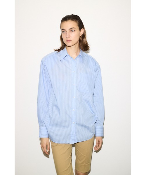 THROW by SLY（スローバイスライ）の「THROW SHOULDER PAD IN SH ショルダーパッドイン シャツ 秋服 冬服（シャツ/ブラウス・レディース・オフホワイト/ブルー系その他・FREE）」の8枚目の写真