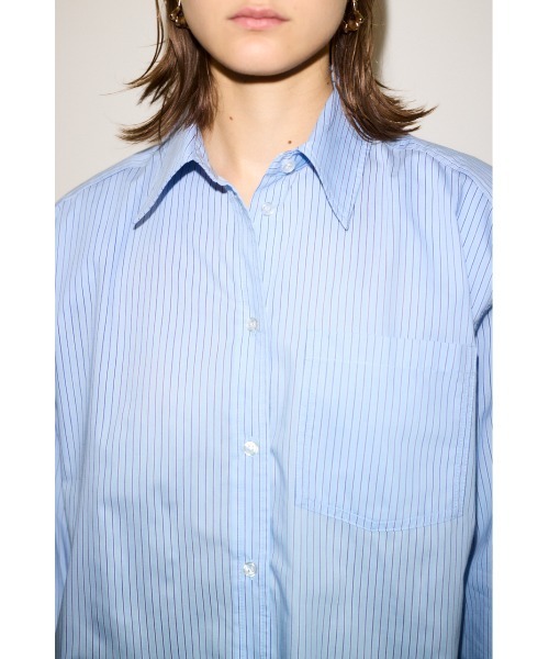 THROW by SLY（スローバイスライ）の「THROW SHOULDER PAD IN SH ショルダーパッドイン シャツ 秋服 冬服（シャツ/ブラウス・レディース・オフホワイト/ブルー系その他・FREE）」の11枚目の写真