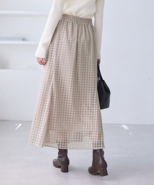 ROPE' PICNIC（ロペピクニック）の「千鳥レースマーメイドスカード（スカート・レディース・ベージュ系その他2/チャコールグレー・M/S）」の17枚目の写真
