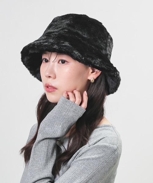 Honeys（ハニーズ）の「エコファーバケットハット（ハット・レディース・ベージュ系その他/グレー系その他/アイボリー/ブラック・FREE）」の14枚目の写真