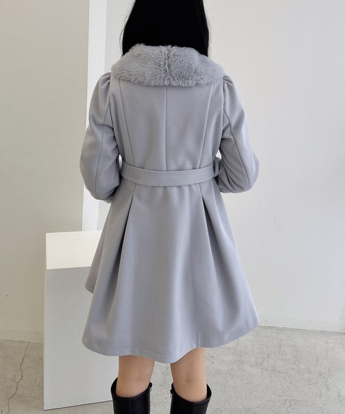 INGNI（イング）の「エコファー取り外し4Wayドーリーコート（その他アウター・レディース・オフホワイト/グレー/ブラック/ピンク・M）」の21枚目の写真