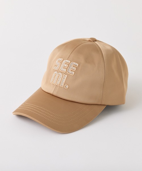 Seemi. byNICECLAUP（ シーミーバイナイスクラップ）の「【Seemi.】ビジュ―ロゴキャップ（キャップ・レディース・アイボリー/ベージュ/キャメル・FREE）」の3枚目の写真