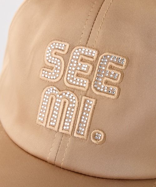 Seemi. byNICECLAUP（ シーミーバイナイスクラップ）の「【Seemi.】ビジュ―ロゴキャップ（キャップ・レディース・アイボリー/ベージュ/キャメル・FREE）」の4枚目の写真