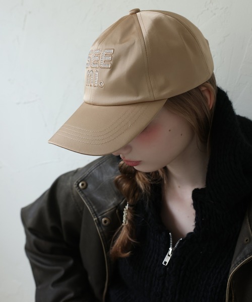 Seemi. byNICECLAUP（ シーミーバイナイスクラップ）の「【Seemi.】ビジュ―ロゴキャップ（キャップ・レディース・アイボリー/ベージュ/キャメル・FREE）」の13枚目の写真