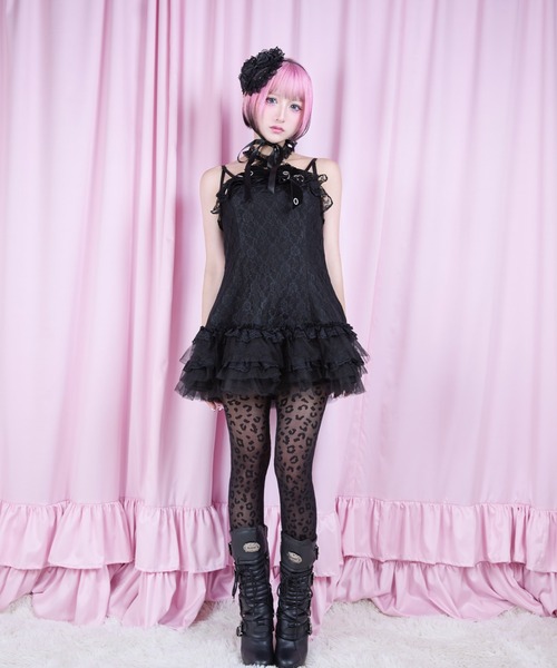 Lace & frill cape one piece（ワンピース）｜AVENCHUMU