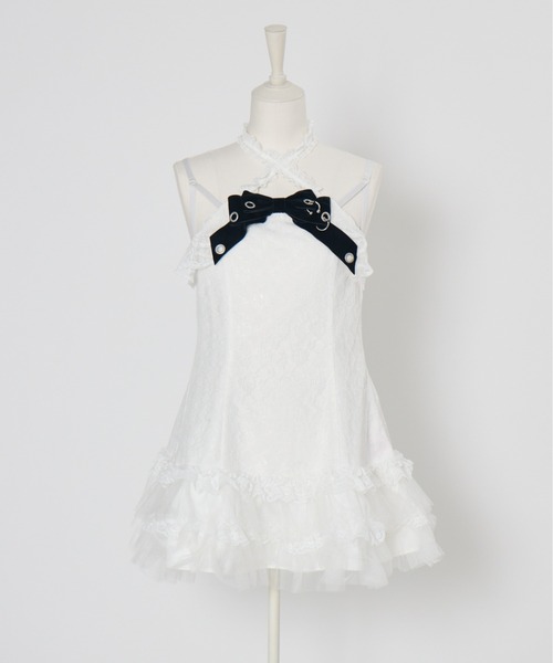 Lace & frill cape one piece（ワンピース）｜AVENCHUMU