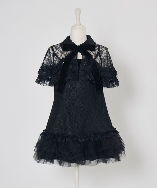 Lace & frill cape one piece（ワンピース）｜AVENCHUMU