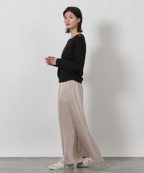 LAKOLE(ラコレ)の「ワッフルレイヤード長袖 / 598884(Tシャツ/カットソー・レディース・レッド/アイボリー/ブラック・FREE)」の8枚目の写真