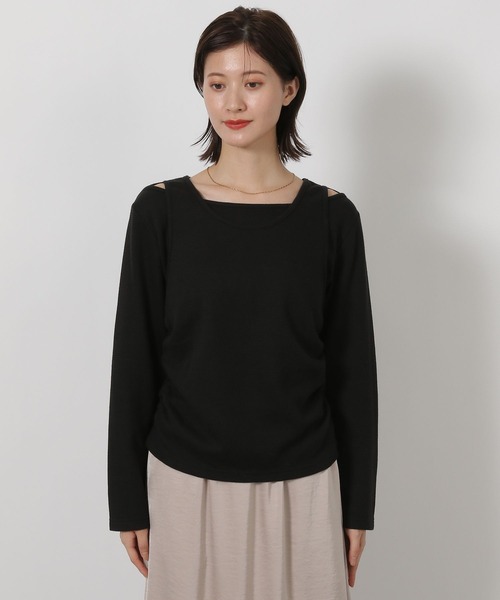 LAKOLE(ラコレ)の「ワッフルレイヤード長袖 / 598884(Tシャツ/カットソー・レディース・レッド/アイボリー/ブラック・FREE)」の14枚目の写真