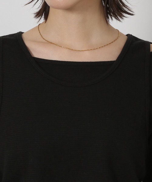 LAKOLE(ラコレ)の「ワッフルレイヤード長袖 / 598884(Tシャツ/カットソー・レディース・レッド/アイボリー/ブラック・FREE)」の17枚目の写真