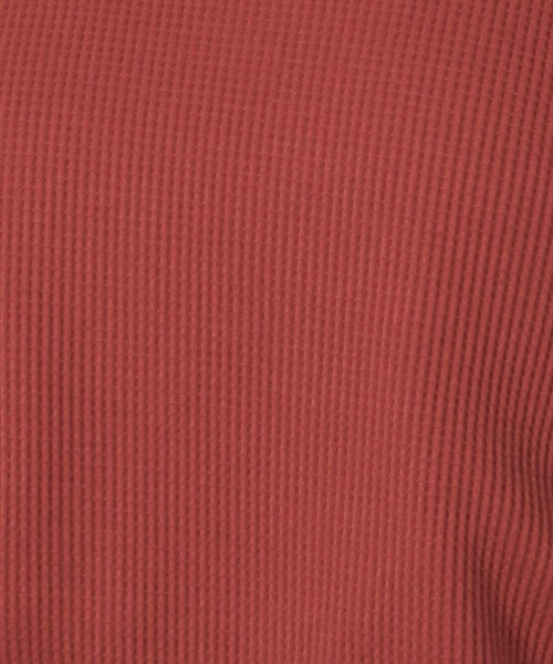 LAKOLE(ラコレ)の「ワッフルレイヤード長袖 / 598884(Tシャツ/カットソー・レディース・レッド/アイボリー/ブラック・FREE)」の6枚目の写真