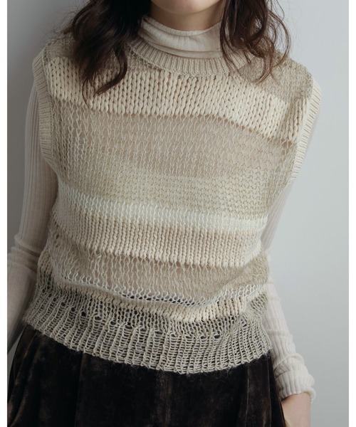 アンヌーク　anuke Lowgauge Short Knitニットベスト 楽天市場】2025春夏新作 アンヌーク anuke カットオフ