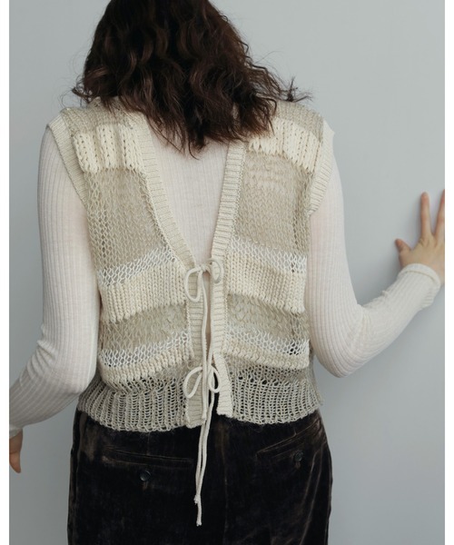 anuke（アンヌーク）の「Border Knit Vest（ベスト）」 - WEAR