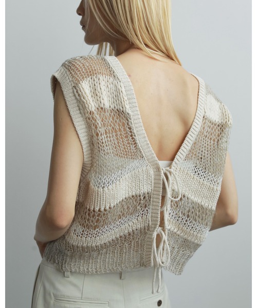 セール】Border Knit Vest（ベスト）｜anuke（アンヌーク）の