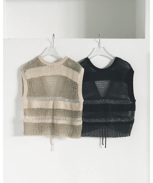 anuke（アンヌーク）の「Border Knit Vest（ベスト）」 - WEAR