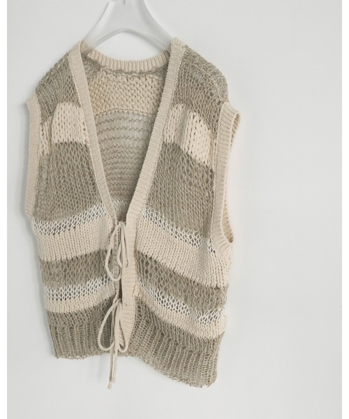 トップス 2025AW anuke Loop Knit Vest brown anuke 2025aw Loop Fringe Knit Loop Knit Vest ブラウン anuke 2025aw