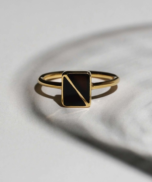 Bilan(ビラン)の「【Bilan】Cross line ring Large/クロスラインリングラージ(リング・レディース・ブラウン/ブラック・5号/9号/13号/11号)」の1枚目の写真