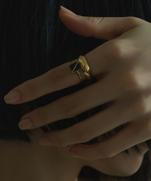 Bilan(ビラン)の「【Bilan】Cross line ring Large/クロスラインリングラージ(リング・レディース・ブラウン/ブラック・5号/9号/13号/11号)」の4枚目の写真