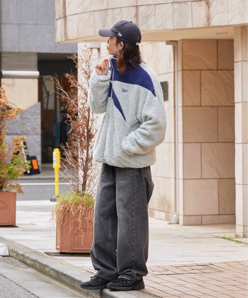 Reebok/リーボック ベクター ボアフリース フリースJK/ビッグロゴ