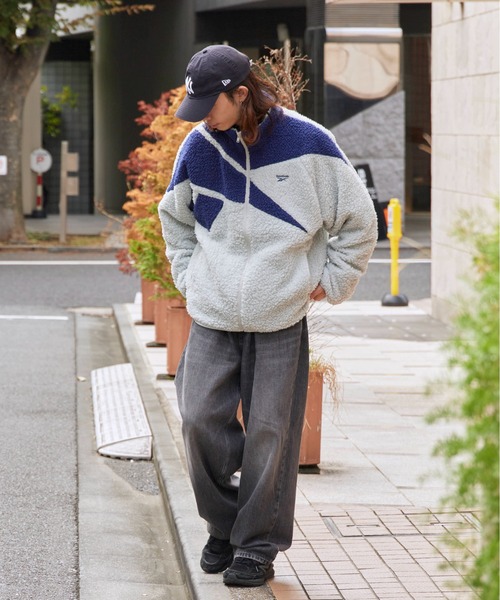 Reebok/リーボック ベクター ボアフリース フリースJK/ビッグロゴ