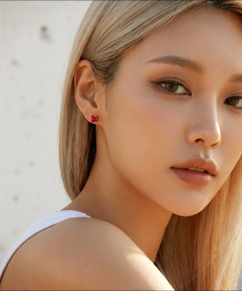 Burner(バーナー)の「【blatto 925silver】シルバー925 スクエアカット レッドジルコニアミニピアス esm-pierce-20-11【RBTS】(ピアス(両耳用)・レディース・シルバー/ゴールド・FREE)」の6枚目の写真